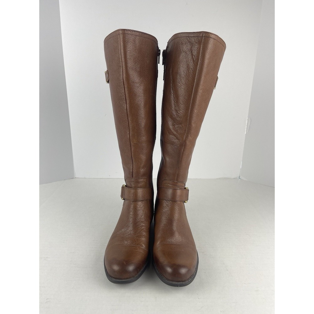 Naturalizer Boots Womens 8 Joylynn Tall Riding Brown Leather N5 Comfort Knee-Hi - Picture 4 of 7